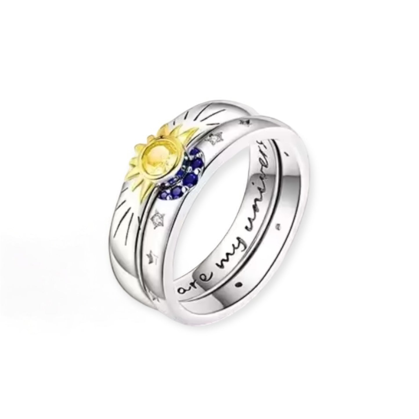 Sun & Moon Ring Set