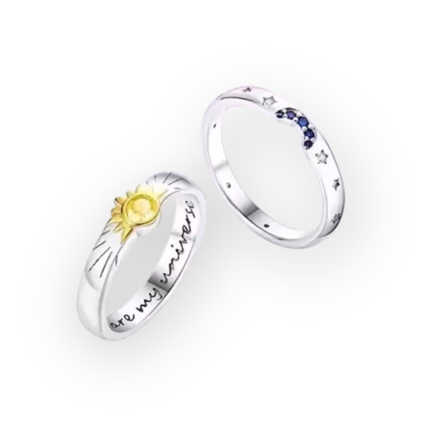 Sun & Moon Ring Set