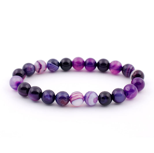 Purple Agate Crystal Power Bracelet