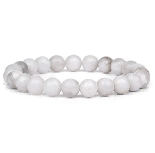 White Agate Crystal Power Bracelet