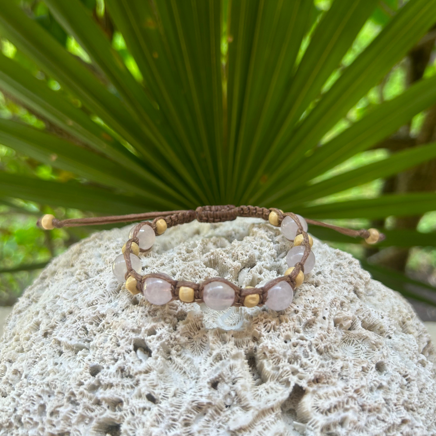 Rose Quartz Macrame Bracelet