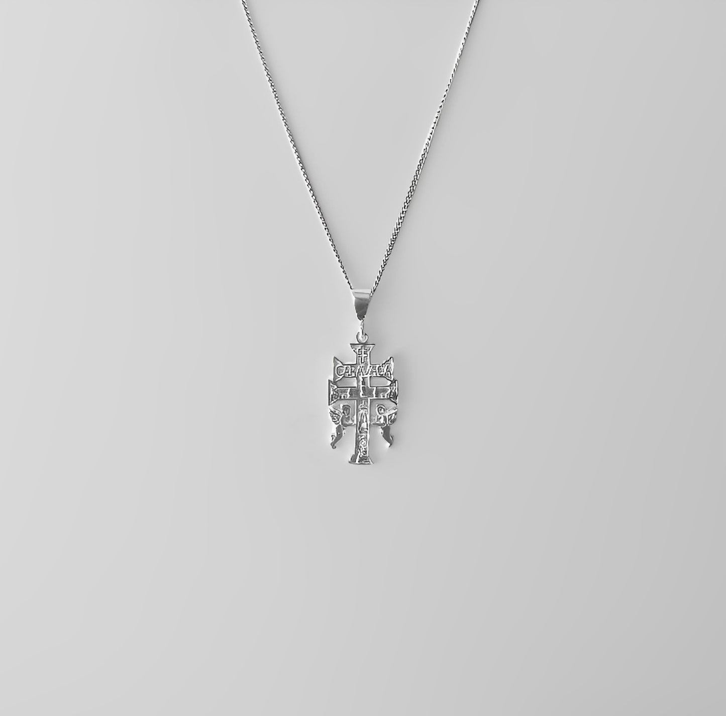 Silver Pendant Caravana Cross Light