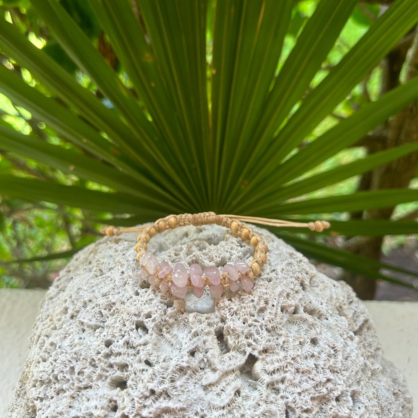 Rose Quartz Macrame Bracelet