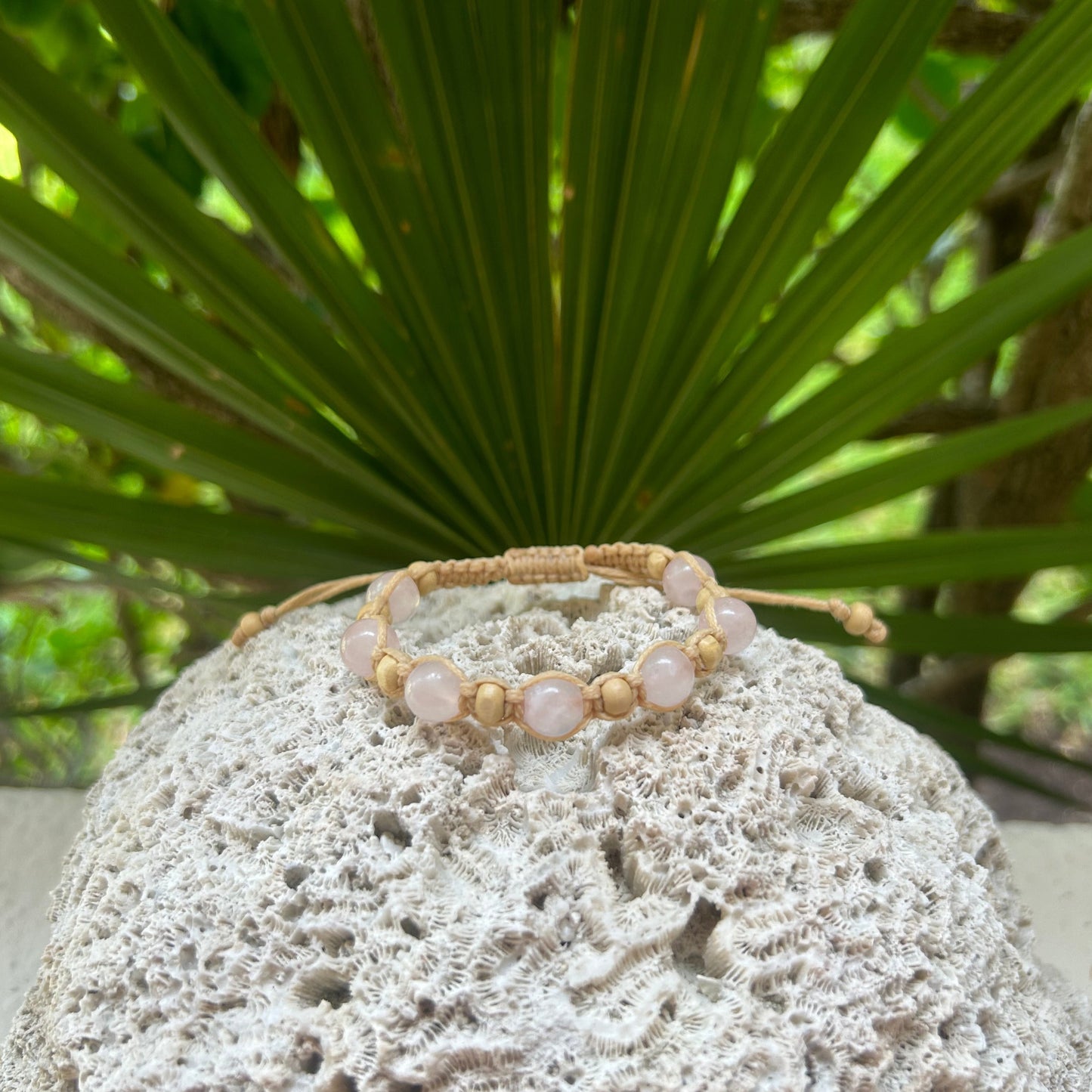 Rose Quartz Macrame Bracelet