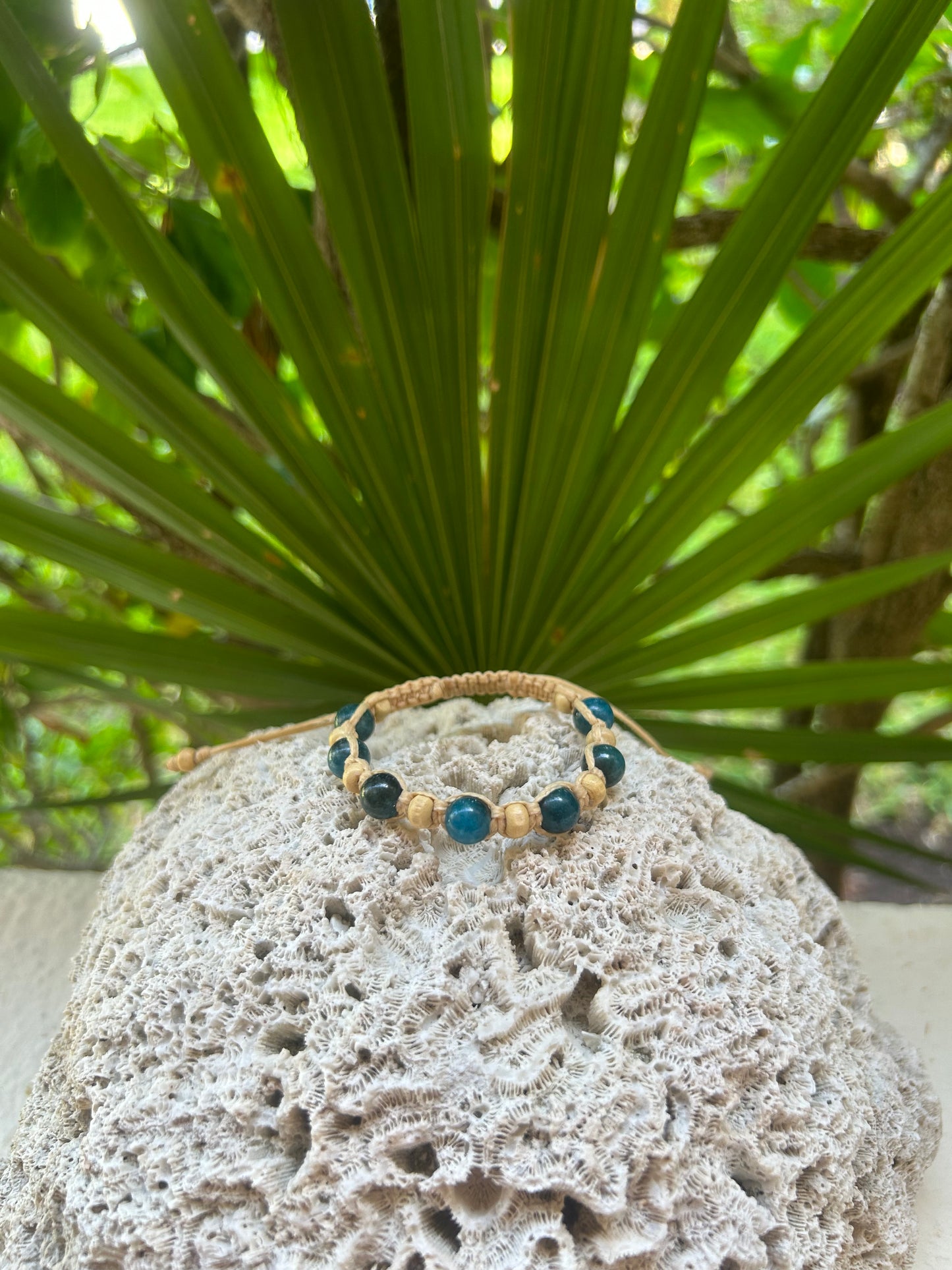 Apatite Macrame Bracelet