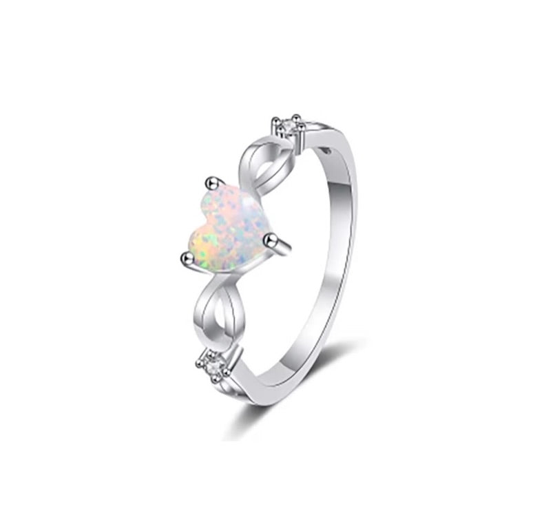 Opal Heart Ring