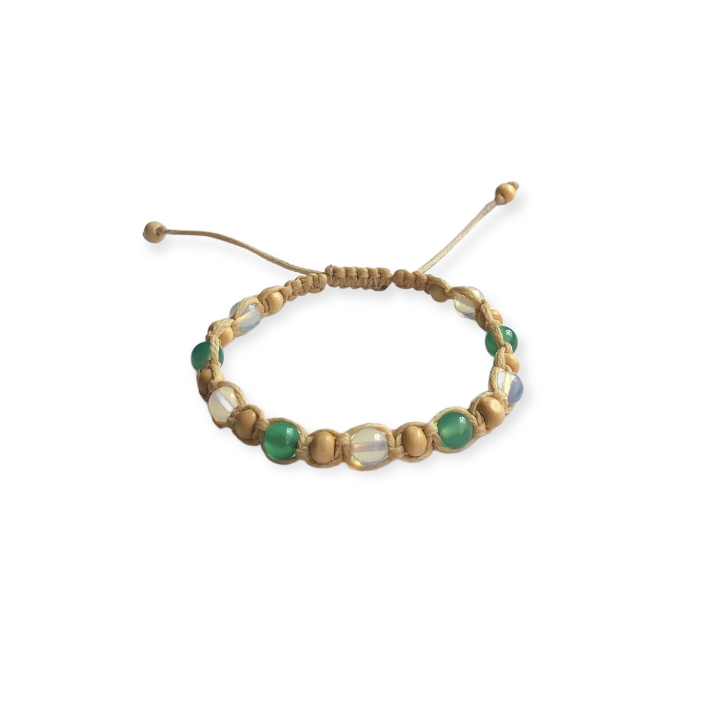 Aventurine & Clear Quartz Macrame Bracelet