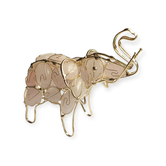Rose Quartz Elephant Big
