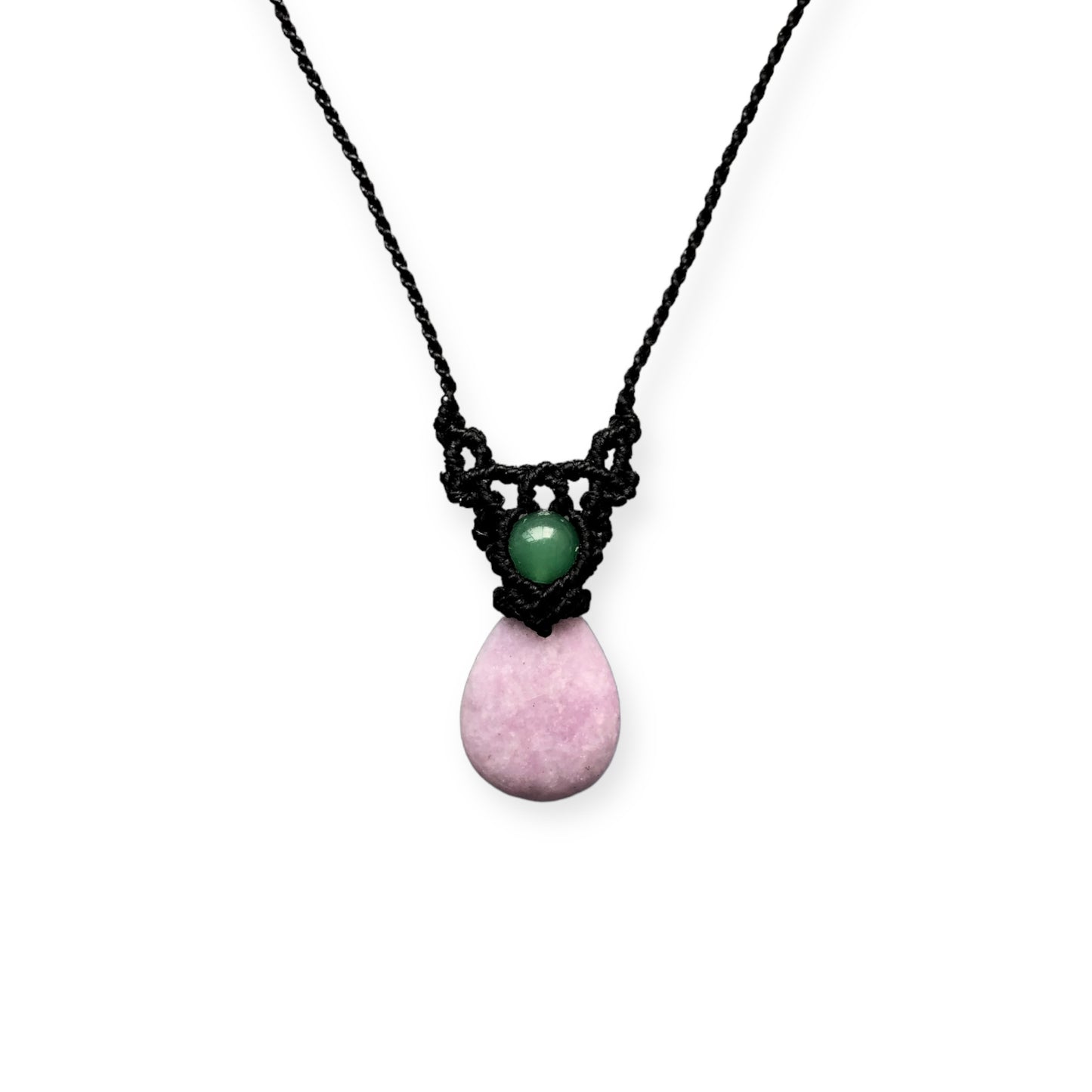 Lilac & Aventurine Macrame Necklace