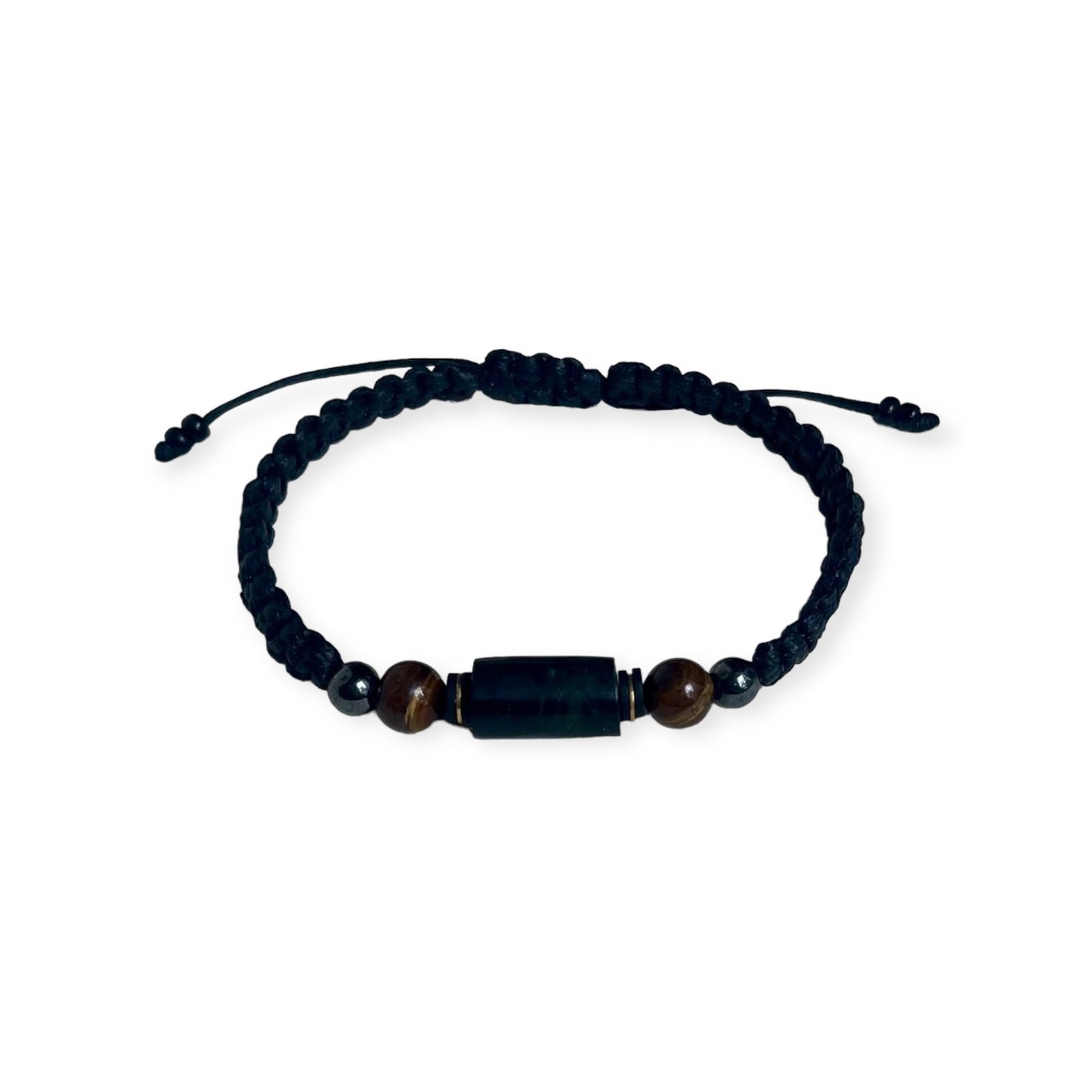 Mexican Jade & Tiger Eye Macrame Bracelet 2