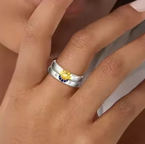 Sun & Moon Ring Set
