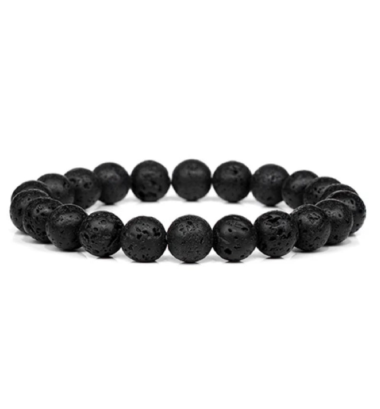 Lava Bead Crystal Power Bracelet