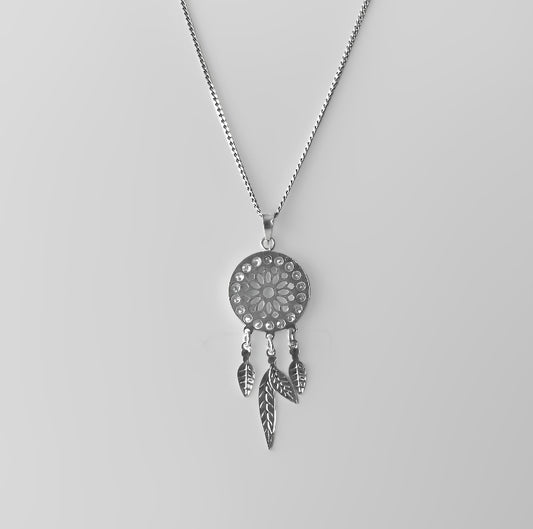 Silver Pendant Dream Catcher 2