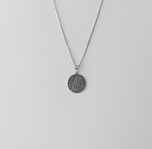 Silver Pendant Tetragramaton Coin