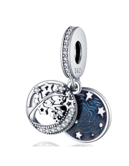 Starry Night Tree of Life Double Charm