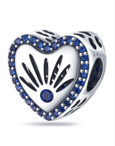 Blue Heart Charm