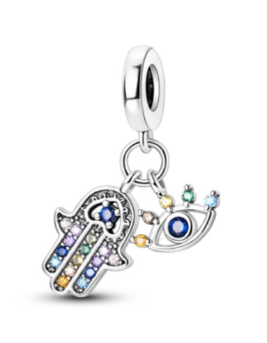 Fatima Hand & Evil Eye Double Charm