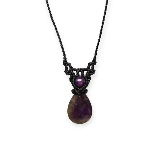Amethyst Macrame Necklace