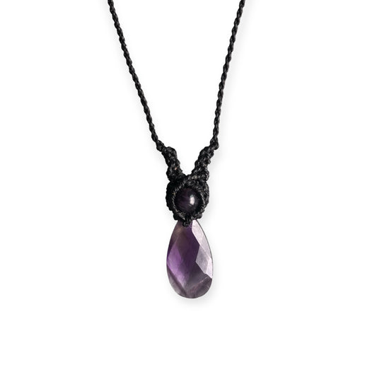 Amethyst Macrame Necklace